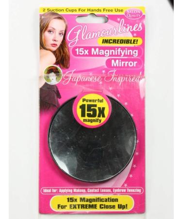 Magnifying Mirror 15x Magnification Close Eye Makeup Cosmetic Eyebrow Suction