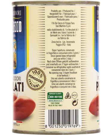  Italian Gourmet E.R. De Cecco Peeled Tomatoes 100% Italian Tomatoes 400g Tomato Sauce + Italian Gourmet Pulp 400g - Buy Online on GoSupps.com