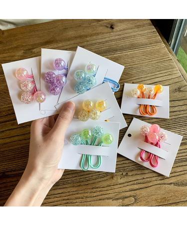 3 Pairs Colorful Ball Hair Ties Double Ball Hair Bands Bling Bubble Ponytail Holder Glitter Elastic Hair Ropes Hair Accessories for Teens Girls Kids - Buy Online on GoSupps.com