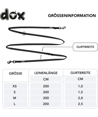 DDOXX Reflective Dog Leash - 2m Adjustable Nylon Leash for Small & Large Dogs Double Leash for Two Dogs Ideal for Running & Training - Black - Buy Online on GoSupps.com
