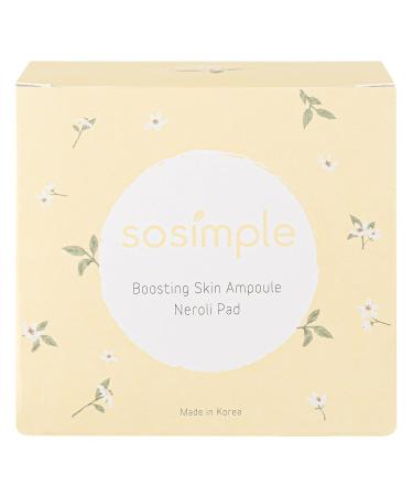 Si Sosimple Boosting Skin Ampoule Neroli Pad 100 Pads | 200ml Vegan Daily Skincare | Natural Beauty Facial Mask & Soothing Serum | Korean Skin Care Solutions - Buy Online on GoSupps.com