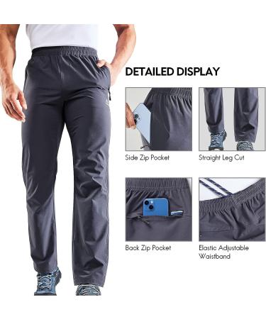 Haimont Men's Lightweight Hiking Stretch Pants | Quick Dry Nylon, UPF50 & Water Resistant, Zipper Pockets | Odyssey Grey X-Large - Buy Online on GoSupps.com