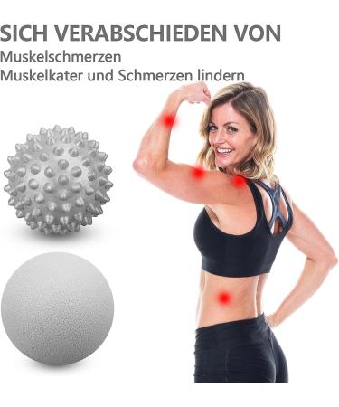 Emwel Massage Ball Set - Foot Roller & Hedgehog Balls for Plantar Fasciitis Relief Stress Reduction and Relaxation - Ideal for International Shipping - Buy Online on GoSupps.com