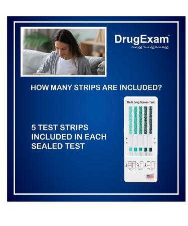 DrugExam THC Advantage 2 Pack: USA Made Multi Level Marijuana Urine Test Kit - 5 Level THC Detection (20-300 ng/mL) - Buy Online on GoSupps.com