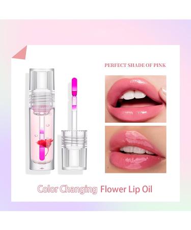 Flower Lip Oil - Hydrating & Plumping Transparent Gloss | Non-Sticky Long-Lasting Moisturizer for Smooth Lips - Buy Online on GoSupps.com