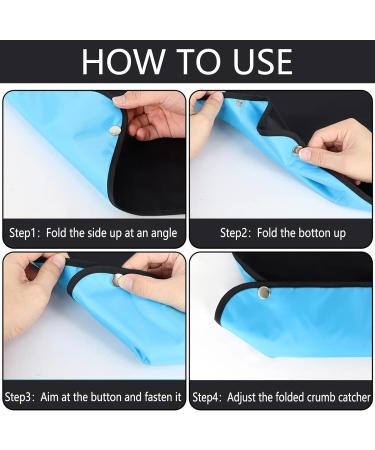 Washable Reusable Adult Bib with Crumb Catcher - Funny Clothing Protector for Elderly Men and Women - Buy Online on GoSupps.com