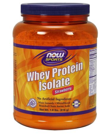 Whey protein isolate - 816g - Strawberry - Now foods