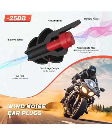 Naiicute Motorcycle Earplugs - 2 Pairs of Reusable Silicone Plugs for Motorcyclists Bikers & Racing - Comfortable & Audible Noise Reduction Ear Protection - Buy Online on GoSupps.com