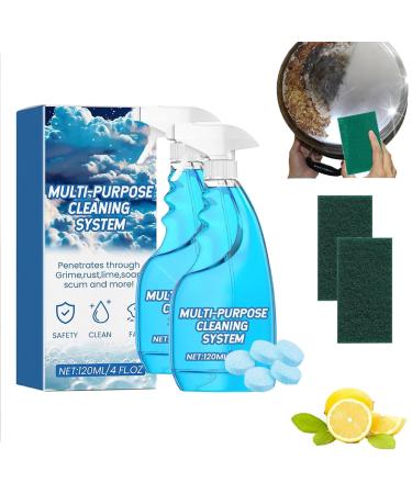 Splash Spray Tablets & Spray Bottle 2024 New Splash Foam Spray All Purpose Cleaner Splash Foam Spray Multi-Purpose Cleaner Spray For Kitchens Countertops Ovens (2pcs)