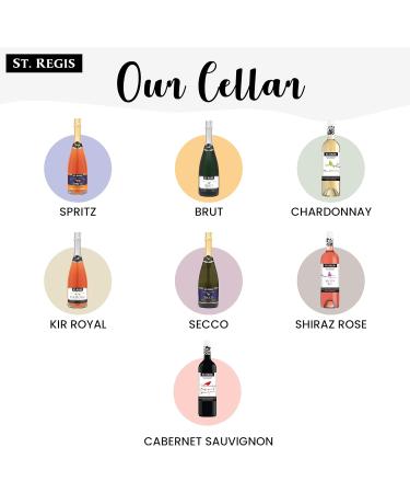 St. Regis Chardonnay & Ros 2 Pack 750 mL (2 x 750 mL Per Bottle) - Twice The Deal - Non Alcoholic Wine - Low Carb and Low Sugar - Ideal Wedding Gifts - Enjoy Life and Flavorful Wine - Buy Online on GoSupps.com