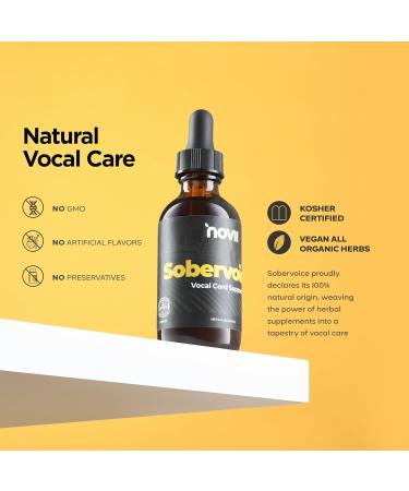 NOVII Sobervoice Ultimate Vocal Health Drops - Herbal Relief from Vocal Strain Dryness & Hoarseness - Voice Enhancing Booster Drops Vocal Relief for Singers Speakers Performers 2 fl. oz. - Buy Online on GoSupps.com
