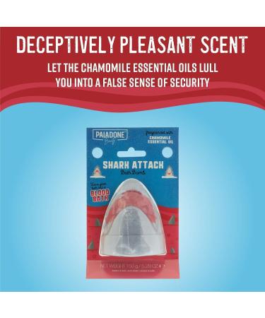 Paladone Shark Attack Blood Bath | Bath Bomb That Dissolves Red | 150g with Chamomile Essential Oil - Buy Online on GoSupps.com