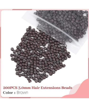 Vlasy Hair Extensions Tools Kit - Professional Pliers, Loop Threader, 200PCS 3.0mm Brown Silicone Rings | Extension Beads Pliers Set - Buy Online on GoSupps.com