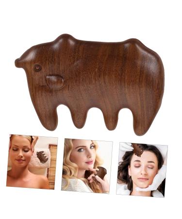 Beaupretty Sandalwood Beard Comb - Wide Tooth Hedgehog Ridge Hair Pick for Gentle Massage | Premium Wooden Kamm Tool for Men & Women - Buy Online on GoSupps.com
