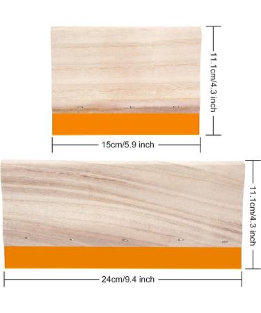 Colovis 2 PCS Screen Printing Squeegee  9.4in and 5.9in  75 Durometer Wooden Handle Ink Scraper for Screen Printing - Buy Online on GoSupps.com