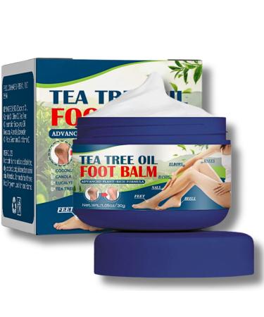 Tea Tree Oil Foot Balm Foot Cream For Cracked Heels and Dry Skin Cracked Heel Repair Cream for Feet and Hand Tea Tree Cream Callus Remover Gel Nourishes Soften for Feet Knees Hand Travel Size