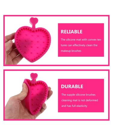 Beaupretty Heart-Shaped Makeup Brush Cleaning Pad | Silicone Cleaner Mat for Cosmetic Brushes & Palettes - Perfect Grooming Tool - Buy Online on GoSupps.com