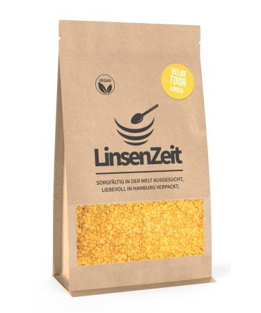 Lentil time - yellow toor lenses 600g - arhar dal - toor dal - shrubs peeled and halved - unique protein source - vegan without additives & premium quality