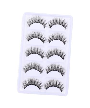 Beavorty 5 Pairs 3d false eyelashes fake eyelashes individual false extension eyelash adhesive natural look eyelash fake extension eyelash Art Eyelashes magnetic G800 chemical fiber extend