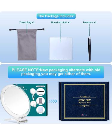 5-Inch 20X Magnifying Mirror | Two-Sided Makeup Mirror with 20X/1X Magnification | Folding Mirror for Makeup, Tweezing, Blackhead & Blemish Removal - Buy Online on GoSupps.com