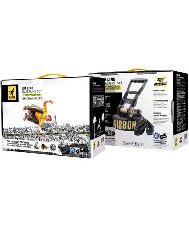 Gibbon Slacklines Jibline with Treewear Black | Advanced Trickline Set with Ratchet Protection | Perfect for Leisure Activities - Buy Online on GoSupps.com