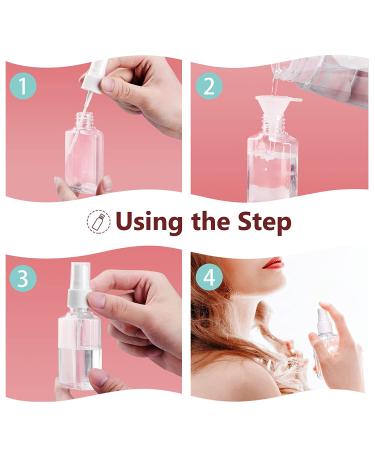 24 Pcs HULISEN Travel Spray Bottles 2oz - Fine Mist, Leak-proof, Refillable - Ideal for Baby Showers - Buy Online on GoSupps.com