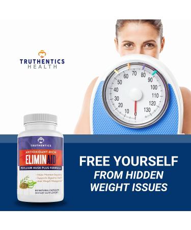 TRUTHENTICS ELIMINAID Colon Cleanse Supplement with Psyllium Husk - 60 Capsules for Occasional Constipation and Healthy Bowel Movements - Buy Online on GoSupps.com
