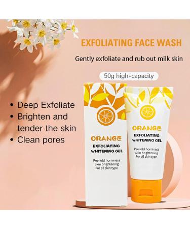 Orange Face Exfoliator Vitamin C Face Scrub Mild Exfoliating Face Wash Orange Exfoliating Gel For Brightening Skin Exfoliating Scrub Remove Dead Skin For Smooth & Radiant - Face & Body &Knee - Buy Online on GoSupps.com