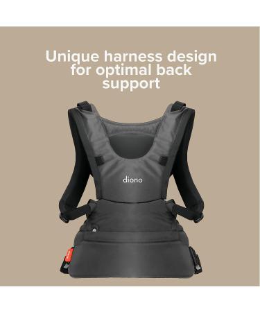 Diono Carus Essentials 3-in-1 Baby Carrier | Front & Back Carry | Newborn to Toddler | Up to 33 lb | Easy & Comfortable | Gray - Buy Online on GoSupps.com