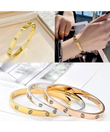 Flysmus Carly Mineral Detoxify Bangle Anti Swelling Therapy Bracelets Lymph Drainage Bracelet Lymph Drainage Magnetic Bracelet Weight Loss Bracelet Men and Women (Rose Gold) - Buy Online on GoSupps.com