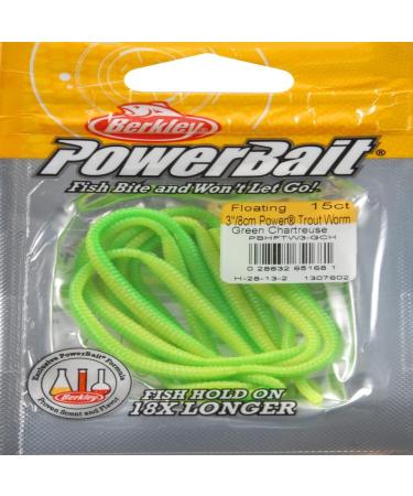 Berkley PowerBait Power Floating Trout Worm - Green Chartreuse - 3 - 15 Count - Buy Online on GoSupps.com