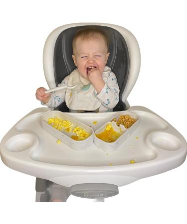 Suction Toddler Plate | BPA-Free Silicone Baby Dish | Pull-Apart Design for Travel | Microwave & Dishwasher Safe | Grey - Buy Online on GoSupps.com