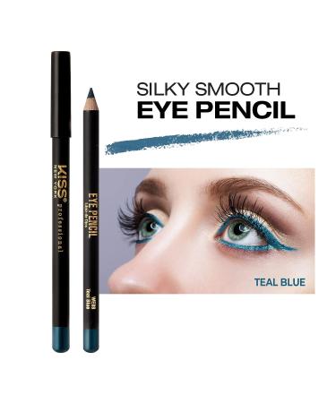 kiss new york Professional Slim Eye Pencil | Creamy Soft Eyeliner in Teal Blue | Long-Lasting Water-Resistant Formula for Natural Eye Makeup - Buy Online on GoSupps.com
