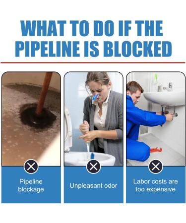 KOAHDE Bathroom Pipe Cleaning Powder Toilet Pipe Cleaning Powder Pipe Dredging Agent Powerful Sink Drain Cleaner Kitchen Pipe Cleaning Agent Pipeline Dredging Agent Kitchen Sewer Pipes Cleaning Agent - Buy Online on GoSupps.com