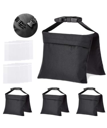 4 Packs Sandbags Heavy Duty Sand Bags Sand Bags Heavy Duty with Buckle Straps for Support Light Stand 4 Pack Sandbags