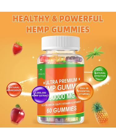 2 Pack Hemp Gummies for Relief: Calm & Rest - High Potency Natural Hemp Oil Infused Fruity Edibles - 120 Gummies, 60 Count Per Pack - Buy Online on GoSupps.com