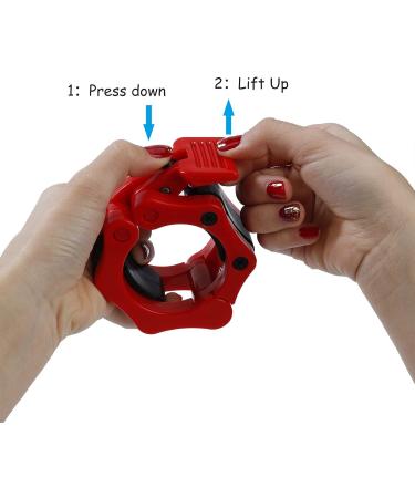 Qimei-Shop Dumbbell Closures | Quick Locks & Slip-Resistant Barbell Collars for 50mm Olympic Weightlifting - Fitness Training Equipment - Buy Online on GoSupps.com