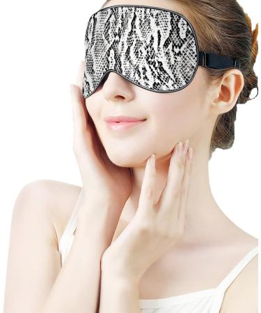 Premium Snake Skin Pattern Sleep Mask for Women - Adjustable Eye Shades with Elastic Strap for Ultimate Comfort - Buy Online on GoSupps.com