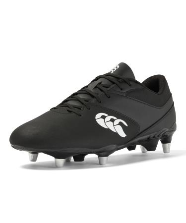 Canterbury Unisex-Adult Rugby Boots 10.5 Women/10.5 Men Black White