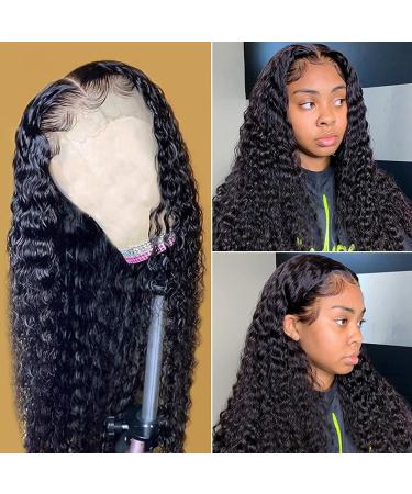 Amanda HD Transparent Deep Wave 24 Inch Brazilian Virgin Lace Front Wig - Pre Plucked 180% Density Wet & Wave Closure Wig for Women - Buy Online on GoSupps.com