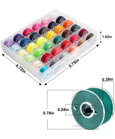 Xiphum 37Pcs Premium Bobbins Set with 36-Color Sewing Threads and Scissor - Compatible with Bro-Ther/Ja-Nome/Elna/Baby-Lock/Sin-ger - Buy Online on GoSupps.com