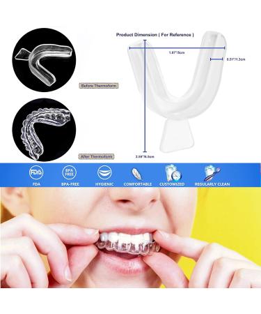 4PCS Dental Trays for Whitening Teeth Thin Thermoform Moldable Mouth Trays for Teeth Whitening Teeth Whitener Trays Kits Mouth Guard Care Oral Hygiene Tooth Tool - Buy Online on GoSupps.com