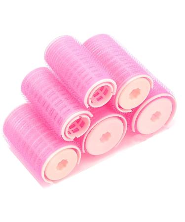 6pcs Plastic Hair Rollers  Self-Adhesive Air Bang Hair Curlers  Double-Layer Curlers Bangs Hair Volume Styling Tools  DIY Curly Hairstyle for Women Girls (3 Size  Pink) 3 Size Pink