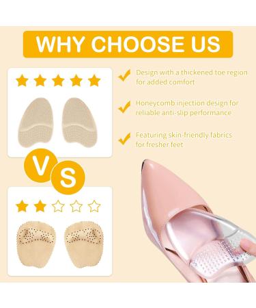 3 Pair Metatarsal Pads for High Heels | Comfort Insoles & Foot Cushions for Pain Relief | Morton's Neuroma & Forefoot Pads - Beige - Buy Online on GoSupps.com