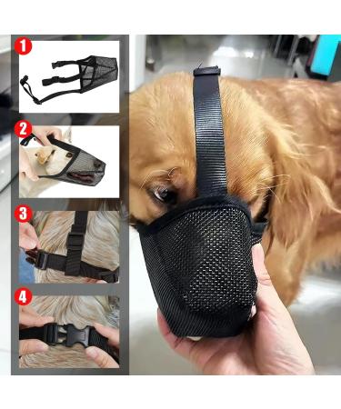 Adjustable Dog Muzzle - Anti-Poison Bait Protection for Small Medium & Large Dogs | Soft Mesh Design - Buy Online on GoSupps.com