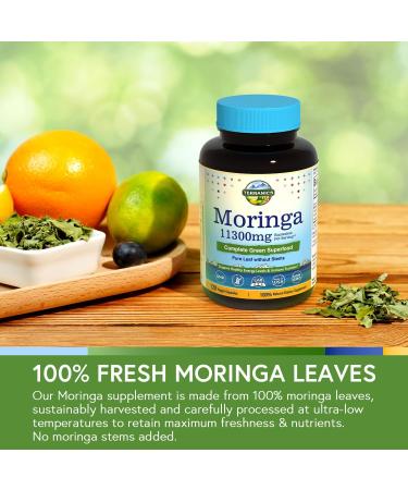 Terranics Magnesium Complex & Moringa Capsules Bundle - 500mg 5 Forms Magnesium Glycinate Citrate Malate Aspartate Gluconate + 11300mg Pure Moringa Leaf Powder 120 Capsules Each - Buy Online on GoSupps.com