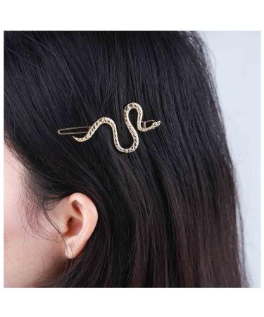 Inilbran Vintage Snake Hair Clip Barrette Gold Snake Hair Barrettes French Serpent Hairpin Barrette Decorative Bobby Pins Hair Accessories for Women and Girls Headdress