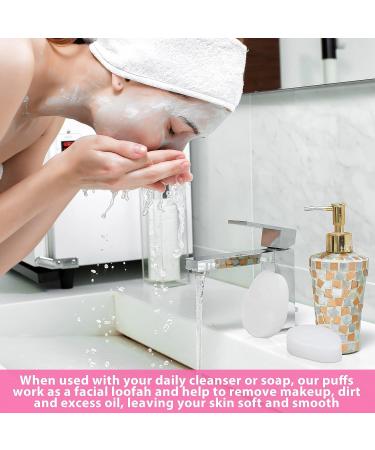 20 Piece Facial Sponge Set - Daily Deep Cleansing Exfoliating Pads for Skin Dirt and Makeup Removal - Plant Fiber, Reusable, Natural Cleaning Tool for Normal to Oily Skin - Buy Online on GoSupps.com
