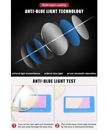 Vevesmundo Womens Cat Eye Reading Glasses Set - 4 Anti Blue Light Glasses 2.0 Diopter Spring Hinge Visual Aid - Buy Online on GoSupps.com