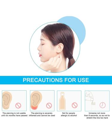 180pcs Ear Piercing Cleaner Disposable Ear Hole Cleaning Floss Piercing Cleaning Line Ear Hole Odor Removal Cleaning Tools - Buy Online on GoSupps.com